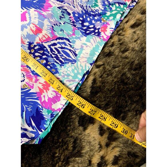 Lily Pulitzer Willa Top Medium Peek a Boo Neck Long Sleeve Beach Resort Coastal - Picture 5 of 10